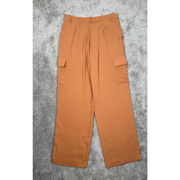 Halogen Wide Leg Cargo Pants in Warm Latte Womens Medium Utility Work Pants - Picture 5 of 10